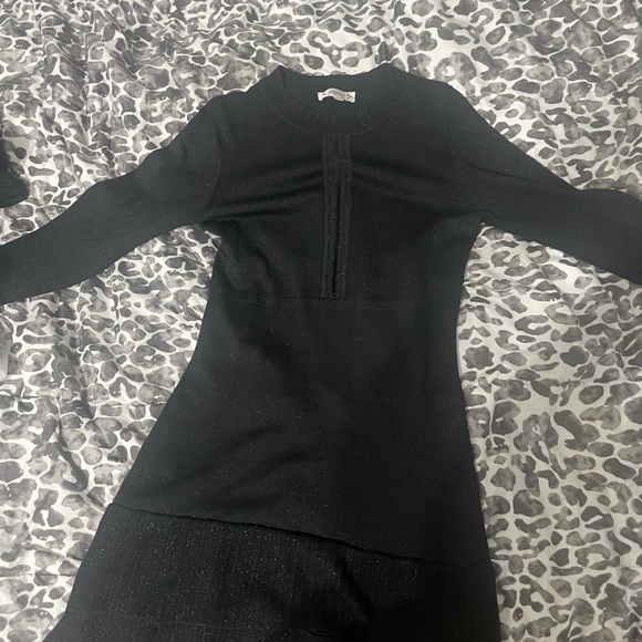 NANETTE LEPORE | Double Flounce Lurex Metallic Dress NWTs - Picture 7 of 9